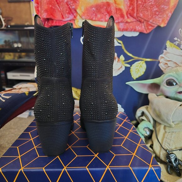 Sparkly Black Rhinestone Cowboy Boots size 11/42 - NIB - Picture 4 of 9